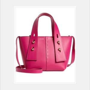 Frame Mini Les Second Leather Crossbody Bag  in Pink